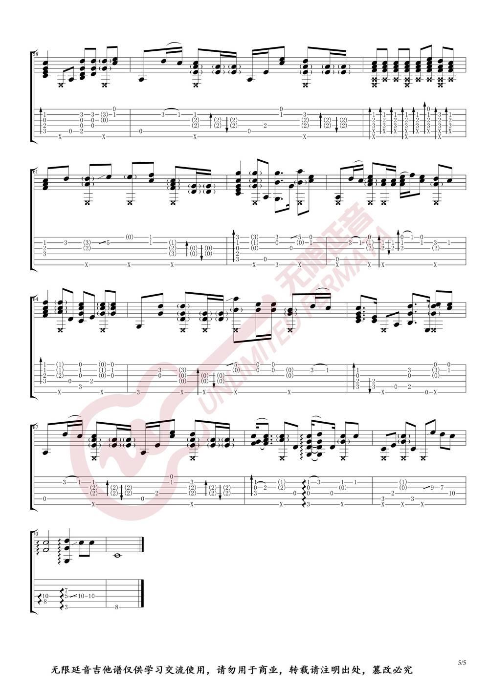 《One Call Away》吉他谱
