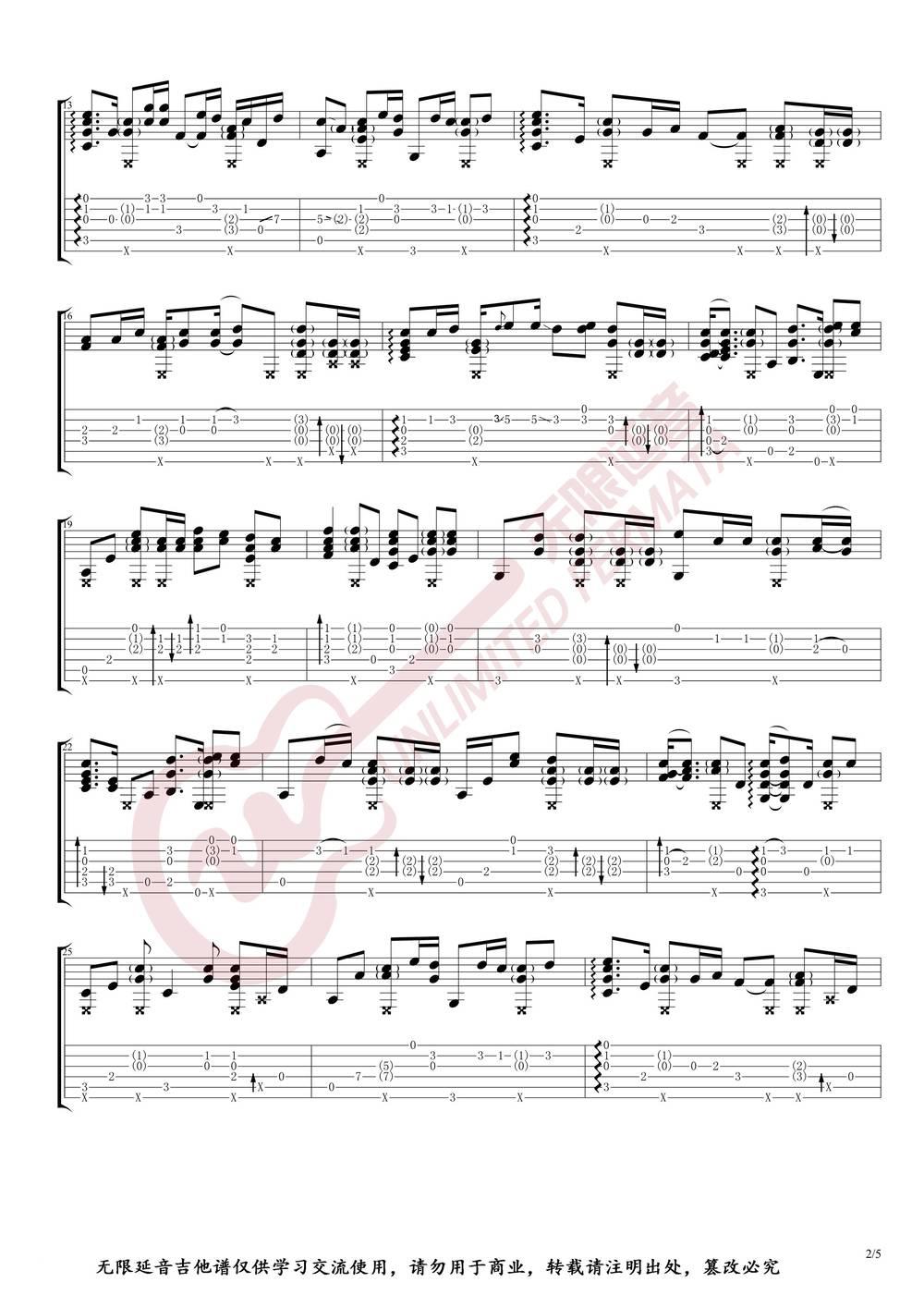 《One Call Away》吉他谱